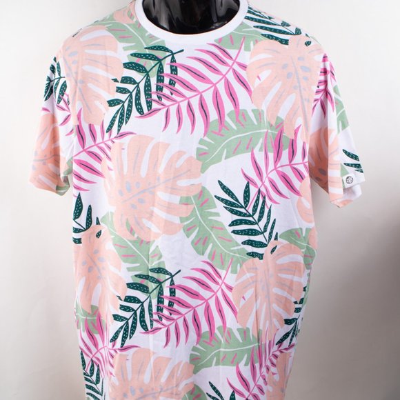 Free Planet Men's Large White T-Shirt Fern Leaf Design MSRP $38 - Picture 7 of 12